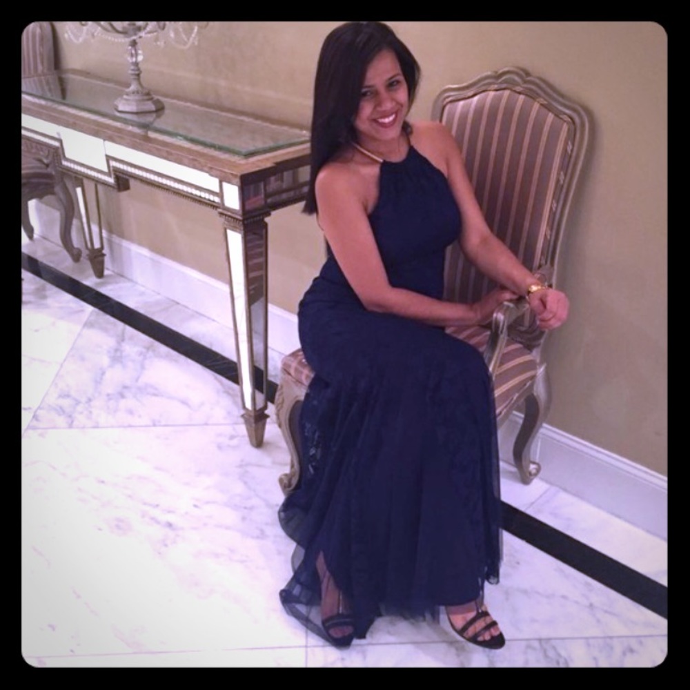 Xcape Dress Size 10 Navy Blue